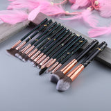 FLD 10 / 8 Pcs Professional Makeup Brush Set Tools Powder Foundation Eyeshadow Lip Eyeliner Blush Marble Face Makeup Brushes