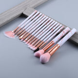 FLD 10 / 8 Pcs Professional Makeup Brush Set Tools Powder Foundation Eyeshadow Lip Eyeliner Blush Marble Face Makeup Brushes