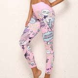 Women Print Cartoon banana Boom Running Yoga Suits Sportswear High Waist Fitness Pants harajuku sports Set Gym workout clothes