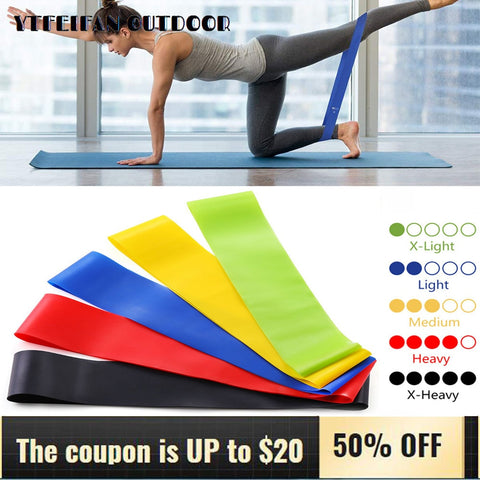 Rubber Bands Fitness Sports Elastic For Set of Flossing Band Power Yoga Swing Mini Banda Pilates Bar Pulling Up Stretching Stick