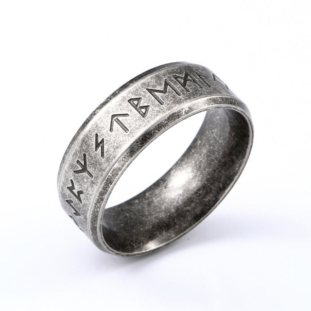 Beier 316L Stainless steel Odin Norse Viking Amulet Rune MEN Ring fashion  words RETRO Rings Jewelry  LR-R133