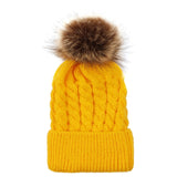 Winter Hats For Kid Knit Beanie Baby Hat 2020 Children Fur Pom Pom Hats For Girls Boys Warm Cap