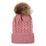 Winter Hats For Kid Knit Beanie Baby Hat 2020 Children Fur Pom Pom Hats For Girls Boys Warm Cap