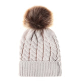 Winter Hats For Kid Knit Beanie Baby Hat 2020 Children Fur Pom Pom Hats For Girls Boys Warm Cap