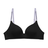 DRUILADY Fashion Seamless Letter Straps Bra Sexy Lingerie Comfort Wireless Bras For Women Underwear Adjustable Push Up Bralette