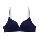 DRUILADY Fashion Seamless Letter Straps Bra Sexy Lingerie Comfort Wireless Bras For Women Underwear Adjustable Push Up Bralette