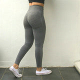 Nepoagym Women Ombre Seamless Leggings In TEAL High Waisted Yoga Pants Training Tights Gym Fitness Leggings