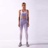 Ombre Seamless 2 Piece Set Women Suit Gym Workout Clothes Sport Bra Fitness Crop Top And Scrunch Butt Leggings Yoga Set