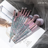 ZZDOG 7/10 High-Quality Professional Makeup Brushes Set Eyeshadow Powder Foundation Eyebrow Blending Cosmetic Beauty Tools Kit