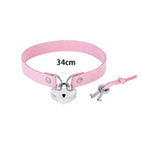 Harajuku Chocker Sexy Heart Lock Key Rivets Black Goth Punk Chokers Gothic Choker Necklace for Women Hip Hop Bondage Cosplay