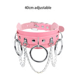 Harajuku Chocker Sexy Heart Lock Key Rivets Black Goth Punk Chokers Gothic Choker Necklace for Women Hip Hop Bondage Cosplay