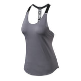 Yuerlian Quality 15% spandex Fitness Sports Yoga Shirt Quickly Dry Sleeveless Running Vest Workout Crop Top Female T-shirt