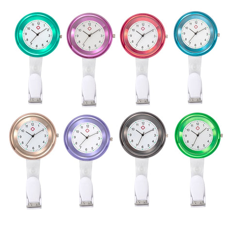 Nurse Watch Brooch Clip Infection Control Design Nurse Doctor Paramedic Brooch Fob Watch Quartz Colorful Doctor Watch