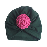 New Flower Baby Hat for Girls Princess Velvet Baby Beanie Elastic Toddler Baby Turban Hats Infant Girl Cap 20 Colors
