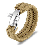 MKENDN Men Multi-function Paracord Survival Bracelet Outdoor Camping Rescue Emergency Rope Bracelets with Knife For Women
