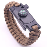 MKENDN Men Multi-function Paracord Survival Bracelet Outdoor Camping Rescue Emergency Rope Bracelets with Knife For Women
