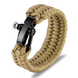 MKENDN Men Multi-function Paracord Survival Bracelet Outdoor Camping Rescue Emergency Rope Bracelets with Knife For Women