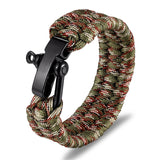 MKENDN Men Multi-function Paracord Survival Bracelet Outdoor Camping Rescue Emergency Rope Bracelets with Knife For Women