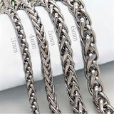 HNSP 316L Stainless Steel Twist Neck Chain Necklace For Men Male Boy Gift Wholesale