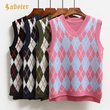 2020 Fashion Casual Tank Tops Pullover Elasticity Sweater Spring Autumn Women Sleeveless V-Neck Knitted Vest kz373