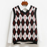2020 Fashion Casual Tank Tops Pullover Elasticity Sweater Spring Autumn Women Sleeveless V-Neck Knitted Vest kz373