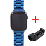 Band For Apple Watch 6 5 4 3 2 44mm 40mm 42mm 38mm Metal Stainless Steel Watchband Bracelet Strap for iWatch Series Accessories