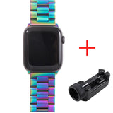 Band For Apple Watch 6 5 4 3 2 44mm 40mm 42mm 38mm Metal Stainless Steel Watchband Bracelet Strap for iWatch Series Accessories