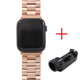 Band For Apple Watch 6 5 4 3 2 44mm 40mm 42mm 38mm Metal Stainless Steel Watchband Bracelet Strap for iWatch Series Accessories