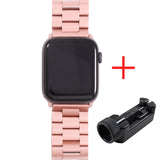 Band For Apple Watch 6 5 4 3 2 44mm 40mm 42mm 38mm Metal Stainless Steel Watchband Bracelet Strap for iWatch Series Accessories