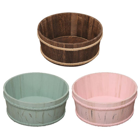 Baby Photography Props Vintage Wooden Basin Full Moon Heart Shape Box Newborn Infants Photo Posing Shooting Accessories