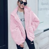 Autumn Winter Faux Fur Coat Women 2020 Casual Warm Soft Zipper Fur Jacket Plush Overcoat Pocket Plus Size Teddy Coat Female XXXL