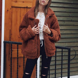 Autumn Winter Faux Fur Coat Women 2020 Casual Warm Soft Zipper Fur Jacket Plush Overcoat Pocket Plus Size Teddy Coat Female XXXL
