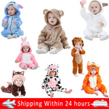 2020 Winter Baby Romper Lovely Newborn Baby Clothes Baby Girl And Boy Jumpsuits Animal Overalls For Kid Long Sleeve Bodysuit Set