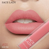 SACE LADY Matte Lipstick Long Lasting Waterproof Lipsticks Lip Stick Matte Makeup Pigmented Nude 19 Colors Cosmetic Wholesale