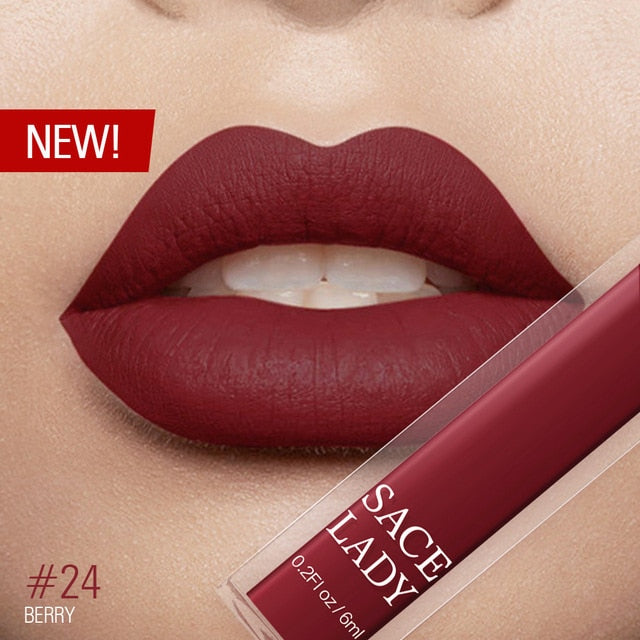 SACE LADY Matte Lipstick Long Lasting Waterproof Lipsticks Lip Stick Matte Makeup Pigmented Nude 19 Colors Cosmetic Wholesale