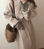 Women Korean Winter Long Overcoat Outwear Coat Loose Plus Size Cardigans Full Sleeve Manteau Femme Hiver Elegant