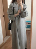Women Korean Winter Long Overcoat Outwear Coat Loose Plus Size Cardigans Full Sleeve Manteau Femme Hiver Elegant