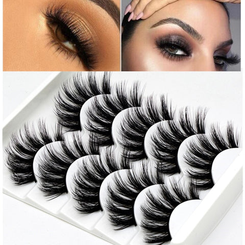 Mink Eyelashes 5 Pairs 3D mink Lashes Handmade Natural False eyelashes Eyelash Extension Beauty Makeup False eye lashes Extended