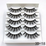 Mink Eyelashes 5 Pairs 3D mink Lashes Handmade Natural False eyelashes Eyelash Extension Beauty Makeup False eye lashes Extended