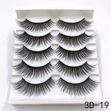 Mink Eyelashes 5 Pairs 3D mink Lashes Handmade Natural False eyelashes Eyelash Extension Beauty Makeup False eye lashes Extended