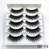 Mink Eyelashes 5 Pairs 3D mink Lashes Handmade Natural False eyelashes Eyelash Extension Beauty Makeup False eye lashes Extended