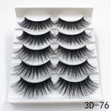 Mink Eyelashes 5 Pairs 3D mink Lashes Handmade Natural False eyelashes Eyelash Extension Beauty Makeup False eye lashes Extended