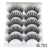 Mink Eyelashes 5 Pairs 3D mink Lashes Handmade Natural False eyelashes Eyelash Extension Beauty Makeup False eye lashes Extended