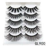 Mink Eyelashes 5 Pairs 3D mink Lashes Handmade Natural False eyelashes Eyelash Extension Beauty Makeup False eye lashes Extended