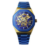 WINNER Official Automatic GOLD Watch Men Steel Strap Skeleton Mechanical Skull Watches Top Brand Luxury Dropshipping Wholesale