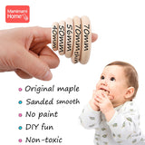 70/55/50/40mm Wood Teether Ring Smooth Surface Natural Wooden Rodent Baby Teething Ring Toy DIY Making BPA Free Baby Teether Toy