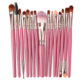 Lemoda Makeup Brushes Set 15pcs Eyebrow Highlighter Powder Foundation Eye Shadow Brush Cosmetics Professional Makeup Brush