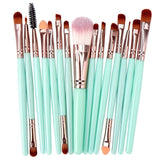 Lemoda Makeup Brushes Set 15pcs Eyebrow Highlighter Powder Foundation Eye Shadow Brush Cosmetics Professional Makeup Brush