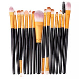 Lemoda Makeup Brushes Set 15pcs Eyebrow Highlighter Powder Foundation Eye Shadow Brush Cosmetics Professional Makeup Brush