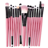 Lemoda Makeup Brushes Set 15pcs Eyebrow Highlighter Powder Foundation Eye Shadow Brush Cosmetics Professional Makeup Brush